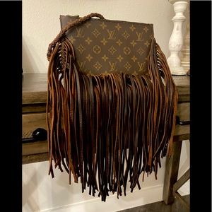 Fringed Louis Vuitton crossbody